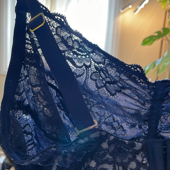 3 Montelle Intimates cup sized bralettes lace wire free 🇨🇦 mauve blue purple - Picture 14 of 14